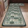 Alfombrilla de Cocina Retro Estilo Americano, Alfombra Antideslizante Transfronteriza de Amazon, Alfombrilla Cuadrada Absorbente de Agua y de Secado Rápido, Antideslizante y Absorbente de Agua