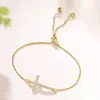 Pulseira de cruz de diamante da moda europeia e americana, pulseira feminina com personalidade e temperamento, pulseira totalmente cravejada com diamantes, pulseira de rede vermelha, atacado