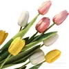 Tulipanes Artificiales Hidratantes de Tacto Realista para Decoración del Hogar, Ramos de Flores Artificiales, Exclusivo Transfronterizo para Decoración del Hogar