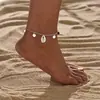 Pingente Disco Concha Estrela Contas de Arroz Franja de Strass Tornozeleira Feminina Praia Salto Alto Festa à Noite Atacado