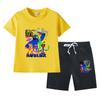 Traje de Verano para Niños y Niñas de Rainbow Friends Algodón de Verano 2023 Nuevo Camiseta de Manga Corta Pantalones a Media Pierna Conjunto de 2 Piezas