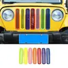 Grelha Central para Entrada de Ar em Malha de Favo de Mel Sete Cores para Jeep Wrangler 97-06