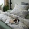 Conjunto de Quatro Peças de Algodão Escovado Estilo Pastoral de Outono e Inverno Estampado Moda Amigável à Pele Quente Capa de Edredom Lençóis e Cama de Algodão Puro