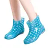Botas de Chuva, Sapatos Aquáticos de Cano Curto, Botas de Chuva, Baixo Corte, Modernos e Versáteis, Coberturas de Veludo Plus, Tecido Floral de Cristal Impermeável, Sapatos de Borracha para Trabalho na Cozinha