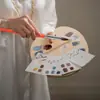 El Juego de Pinceles de Acuarela de 5 Piezas Más Vendido de Amazon, Mango de Madera Naranja Punta Especial para Pintura al Óleo Juego de Pinceles, Juego de Pinceles para Pintura de Flores