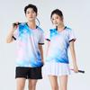 [Loja Oficial da Fábrica FeelTime] Novo Traje de Badminton Respirável de Secagem Rápida para Homens e Mulheres, Traje de Treino, Blusa de Manga Curta