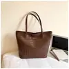 Bolsa Tote de Grande Capacidade com Padrão Trançado para Mulheres 2026 Nova Coleção de Verão Bolsa de Ombro para o Dia a Dia Bolsa de Mão Fashion Bolsinha de Braço