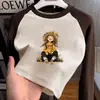 Camada Base Térmica de Fleece com Gola Redonda Infantil Outono Inverno Roupa Íntima para Meninas Camiseta Quente de Manga Longa Escovada para Crianças de Tamanho Médio e Grande