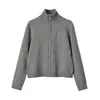 Chaqueta Cardigan con Cremallera de Moda Elegante para Mujer Estilo Europeo y Americano Transfronterizo 2026 Venta al por Mayor 2893103