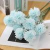 Buquê de flores de simulação azul, material de seda, flor falsa de plástico, decoração de sala de estar, decoração de mesa, casamento, arte de flores vermelhas