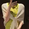 Chal Exterior Qipao para Mujer 2026 Primavera y Otoño Nuevo Estilo Chino Delgado Artístico Elegante Estilo República de China Capa de Punto Calada