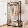 Cabide de Roupas de Chão Cabide de Roupas para Quarto Varanda de Casa Cabide Secador de Roupas Leve de Luxo Quarto de Estudante Cabide Simples de Armazenamento