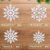 Carámbanos de Hielo Transparentes Decoraciones Navideñas Barras de Hielo Puntas de Hielo Accesorios DIY Iluminación Adornos Colgantes Serie de Copos de Nieve Set