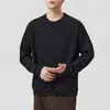 Sudadera Pesada de Punto Waffle Doble Cara de Alta Calidad para Hombre, Manga Larga, Sencilla, Corte Holgado, Ropa Exterior Versátil, Nueva de Otoño 2026