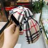 Diadema de ala ancha estilo coreano, accesorio vintage único con nudos, horquilla de tela estilo occidental, diadema a cuadros de colores a juego