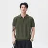 Camisa tipo polo para hombre con cuello de solapa, manga corta de verano, holgada, casual, versátil, top de marca moderna, polo fino estilo 2026