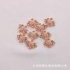 Accesorios de joyería DIY, colgante de anillo doble de seis flores, pendientes chapados en oro de cobre, pulsera, collar, materiales de producción al por mayor