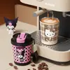 Copo Térmico Hello Kitty para Meninas, Copo de Café Portátil de Uso Duplo, Copo com Canudo Cartoon de Aço Inoxidável 316, Copo de Bolso