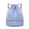 Bolsa de natación con logo personalizable de alta calidad, separada para seco y mojado, mochila con cordón con compartimento para zapatos, bolsa para baile latino