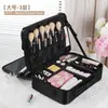 Bolsa de Maquiagem Grande Capacidade Kit Salão de Beleza Tatuagem Armazenamento de Cosméticos Divisória Multicamadas Tampa Estojo com Rodinhas para Cabelo