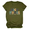 Camiseta básica de manga corta con cuello redondo, moda casual para mujer, enfermera NICU, donde Amazon eBay estación independiente