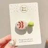 Presilha infantil para franja lateral, presilha de jacaré colorida com bolinhas para meninas, grampo para arrumar cabelos soltos na parte de trás da cabeça