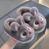 Armazém Yiwu - Coleção Nova 2026 - Pantufas Infantis de Algodão com Suporte de Calcanhar, Novo Estilo Inverno 2026 para Meninas, Pantufas de Casa para Bebê