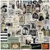 50 Piezas de Etiquetas de Botella de Poción Retro Pegatinas de Dibujos Animados para Decoración DIY Teléfono Móvil Guitarra Impermeables Populares Transfronterizos Pegatinas de PVC