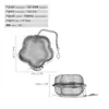 Tetera de Acero Inoxidable 304 Colador de Té Malla para Té Bola de Té Chapada en Oro con Asa Pinza para Bolsita de Té Separador de Té Accesorios