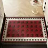 Felpudo Usado Color Rojo Viento para Entrada de Casa, Alfombrilla Absorbente de Agua, Limpieza de Polvo para Pasillo, Resistente a Manchas, Felpudo Fácil de Limpiar