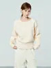 Suéter Rosa de Cuello Redondo con Ceñidor en la Cintura para Mujer, Nuevo Estilo de Invierno, Estilo Holgado y Relajado, Capa Interior Engrosada, Top de Punto Estilo Coreano