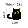 Lindo Broche de Gato Negro de Europa y América, Insignia de Decoración de Ropa Infantil de Animales de Dibujos Animados, Insignia de Accesorio de Aleación Esmaltada en Stock