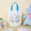 Bolsa de graffiti DIY bolsa de protección ambiental no tejida tela para rellenar a mano bolsa de mano material para bolsa de mano pintura a mano color