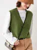 Nuevo Chaleco de Punto con Cuello en V 2021 para Mujer, Chaleco Exterior sin Mangas, Chaleco Cálido de Otoño e Invierno con Temperamento para Combinar