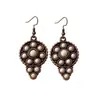 Pendientes de Turquesa de Personalidad Exagerada Transfronterizos Europeos y Americanos, Pendientes de Estilo Étnico Vintage, Pendientes Florales Bohemios de Alta Gama