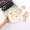 2026 Nuevo Estilo de Verano Camiseta de Manga Corta con Bloques de Color de Dibujos Animados para Niñas Moda Coreana Top de Algodón Moderno Moda Infantil Ropa de Moda