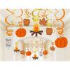 XL047 Colgante en espiral de PVC, adorno colgante para el Día de Acción de Gracias, otoño, decoración con remolinos de papel de aluminio