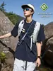 Camiseta de manga corta para hombre y mujer, fresca, transpirable, de secado rápido, con protección solar para exteriores, nuevo top deportivo fino de verano, holgado, de media manga