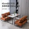 Sofá reclinável de um lugar segmentado e acolchoado para casa de hóspedes, sala de chá, showroom, decoração de casa estilo moderno