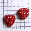 Accesorios de resina de dibujos animados para manualidades con agujeros, pinzas para el pelo de pegamento de crema de fresa, fundas de teléfono, dijes para zapatos, llaveros, colgantes