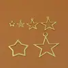 Colgante Estrella Hueca de Cinco Puntas Joyería Accesorios DIY Collar Pulsera Pendientes Colgante Colgante Joyería Creativa
