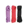 Corda de algodão espessa divertida para amarrar mãos e pés cinto de restrição corporal (vermelho, preto e roxo)