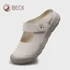 Sapatos Femininos Autênticos Gongyang 26 Novo Estilo Chinelos Planos de Camurça de Vaca Sapatos Mary Jane Confortáveis e Respiráveis Sapatos Casuais Versáteis