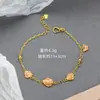 Cobre Banhado a Ouro Novo Estilo Chinês Antigo Vazado Cravejado com Diamantes Borboleta Deslumbrante Colar Borboleta de Ouro Escovado Joias de Ouro Imitado Femininas