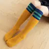 Calcetines de Raya Vertical para Niños de Otoño e Invierno, Hasta la Rodilla, Calcetines para Bebé Hasta la Rodilla, Calcetines de Algodón para Niños y Niñas, Calcetines Holgados de Fútbol, Venta al por Mayor