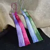Franja de Borla de Seda de Gelo de Ponta Fechada de 13cm Sachet para Hanfu Bolsa de Fragrância Acessório Decoração de Roupa Pingente de Borla