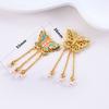 Colgante de Borla Mariposa Oro Arena Perla Pasador de Pelo Accesorios DIY Cadena de Clavícula Vintage Lujo Ligero Accesorios de Ropa Elegantes Mujer