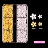 Transmisión en Vivo Transfronteriza Macarrón Tridimensional Resina Flor de Cinco Pétalos Mixta Amazon Mayorista Cambia de Color Manicura Bolitas de Acero Pequeñas Mayorista