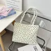 5914 Otoño Nuevo Bolso Tote Acolchado de Cuadros de Amor Bolso de Mamá Bolso de Hombro para Mujer de Gran Capacidad