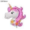 Globo de Papel de Aluminio de Unicornio de Dibujos Animados Decoración de Fiesta de Cumpleaños Infantil Globo de Caballo Arcoíris Globo para Arreglo de Cumpleaños de Bebé